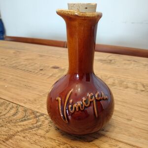 Vintage Hull Vinegar Cruet W/ Cork Stopper